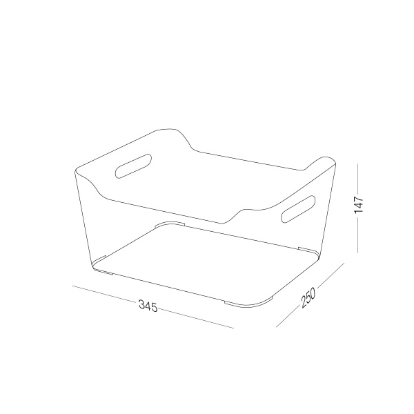 Ящик для зберігання MVM FH-24 L T 147x250x345 мм
