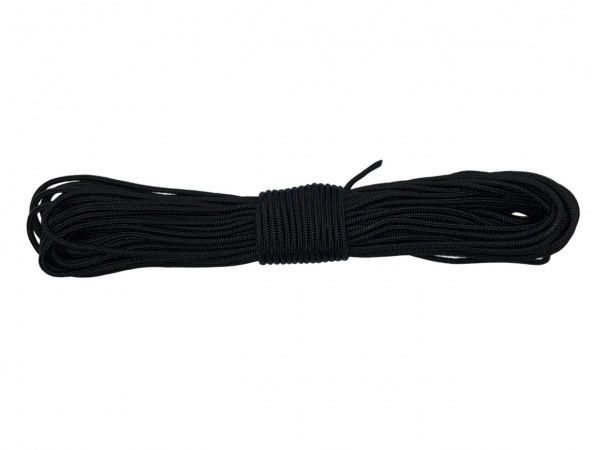 Паракорд поліамідний 425 3 мм 20 м 3 мм 20 м чорний 150 кг
