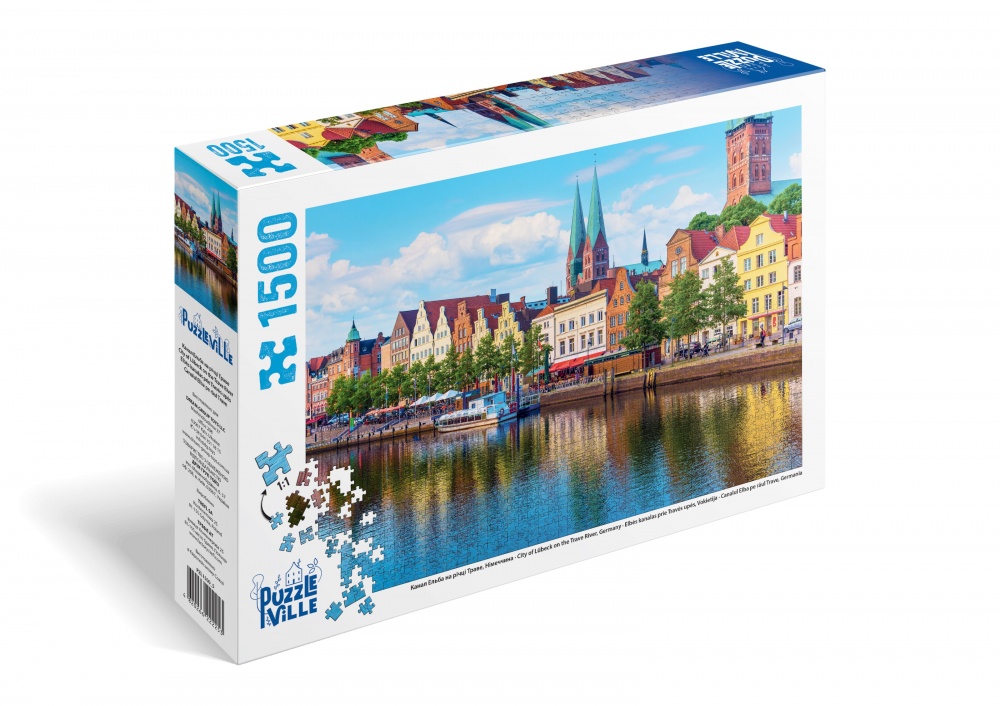 Пазл PUZZLEVILLE Місто Любек на річці Траве, Німеччина 1500 елементів PZL1500_5