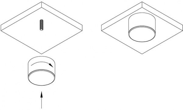 Меблева ніжка Ferro Fiori 52019 PL 11000 d=70 мм h=45 мм прозора 