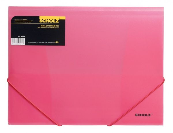 Папка на резинці А4 550 мкн колір в асортименті 10507 SCHOLZ