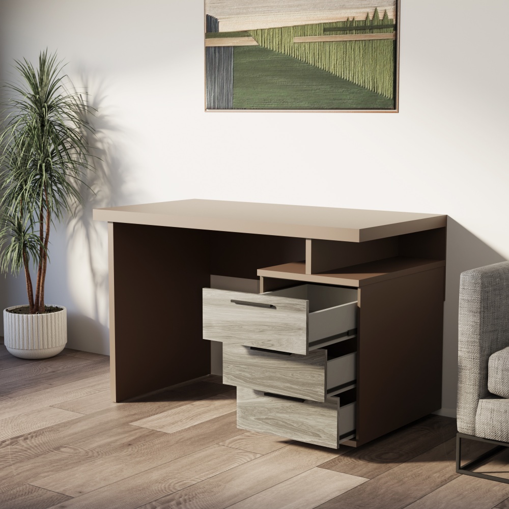 Стол письменный Kartissa Лефрой СП-9 3ш 750х1200х600 мм гранж/латте