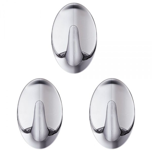 Набор клейких крючков Tatkraft хромированный пластик 3 шт./уп.