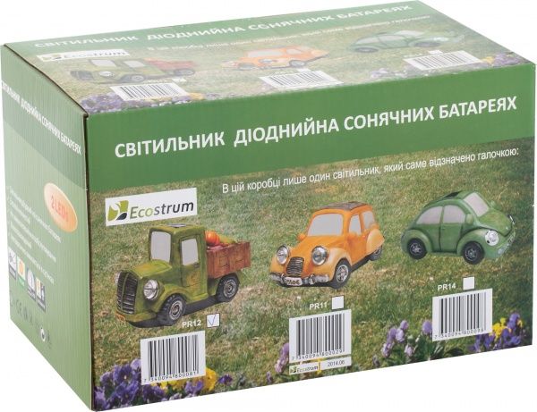 Світильник на сонячній батареї Ecostrum Машинка 2 1,2 Вт IP44 помаранчевий PR11 