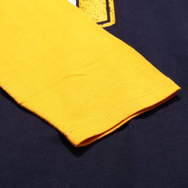 Футболка для хлопчиків LINCOLN&SHARKS 2H3906 р.146 темно-синій із жовтим 