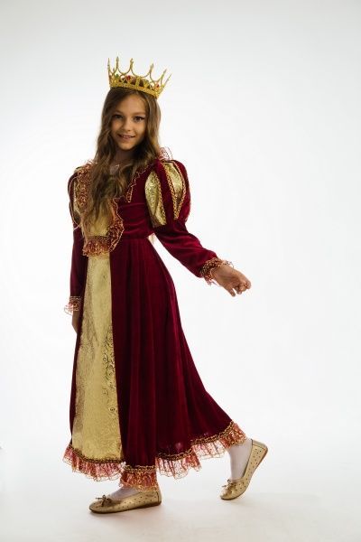 Костюм дитячий карнавальний КАРНАВАЛІЯ Королева 5-7 років р.122 червоний 