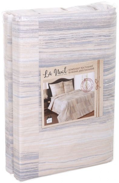 Комплект постельного белья 2.0 бежево-серый La Nuit 