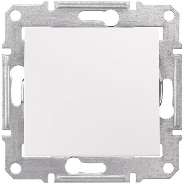 Вимикач одноклавішний Schneider Electric Sedna без підсвітки 10 А 250В IP20 білий