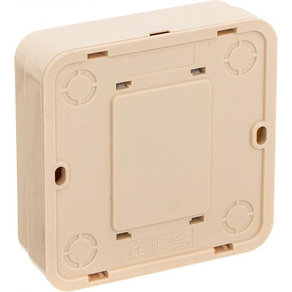 Выключатель одноклавишный Underprice IP20 без подсветки кремовый BD-SWP.MZ20G1W1-CR