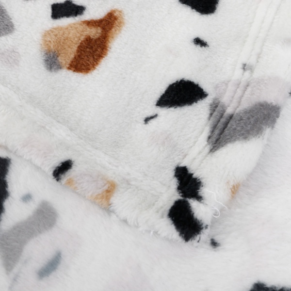 Плед Frannel 160x200 см белый с принтом La Nuit 