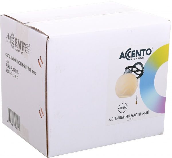 Бра Accento lighting Lurd ALPL-PL17107-1 1x60 Вт E27 венге 