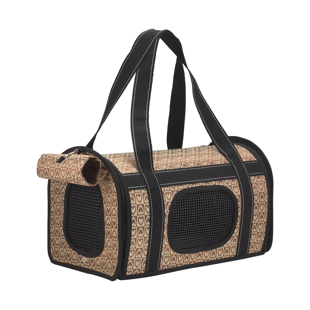 Сумка-переноска AnimAll жесткая для собак и кошек 43х25х29 см шоколад