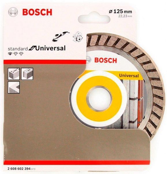 Диск алмазний відрізний Bosch Professional for Universal Turbo 125x2,0x22,2 армований бетон 2608602394