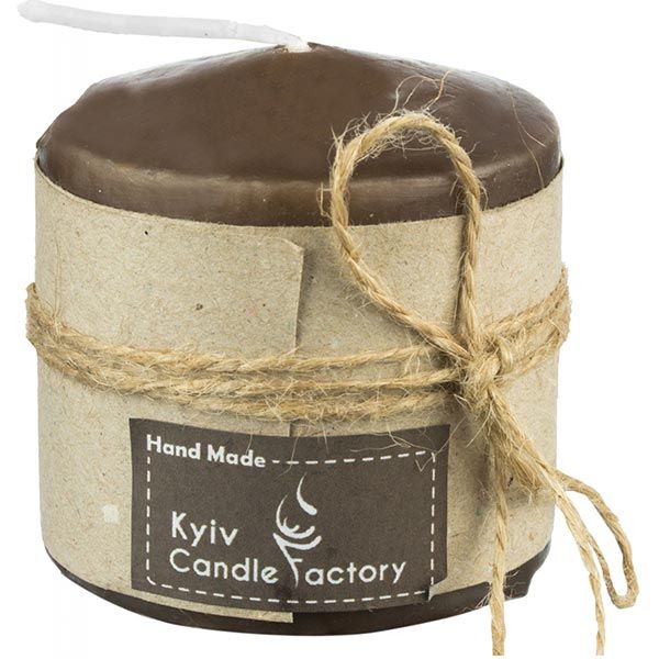 Свеча Candle Factory EcoLife коричневая 60 мм