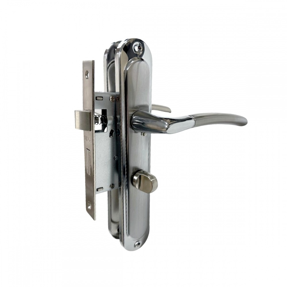 Комплект фурнітури санвузловий Linde A-1210 WC 62 SN/CP 62 мм матовий нікель/полірований хром без петель