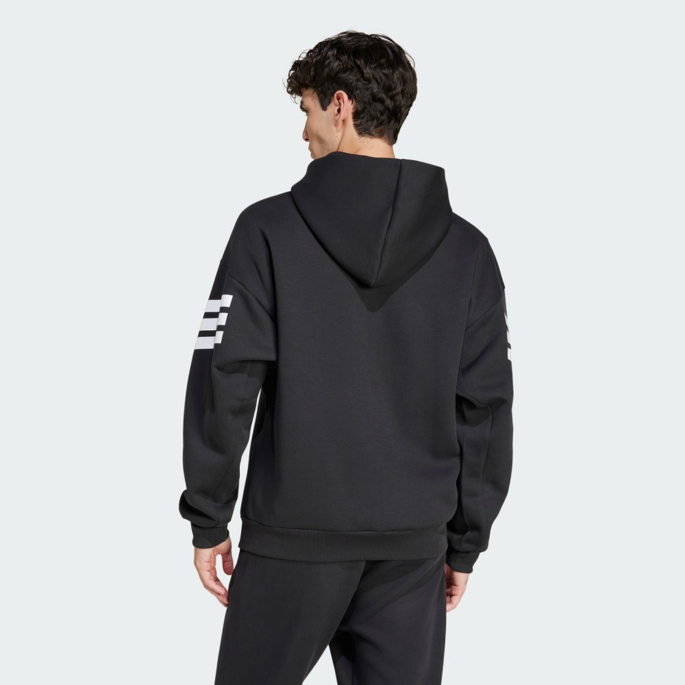 Джемпер Adidas M FI 3S FZ BLACK JD4827 р.M черный