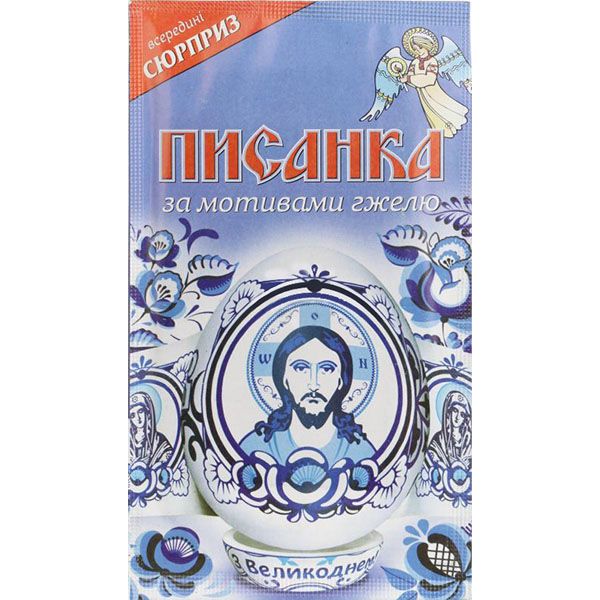Пысанка пасхальная По мотивам гжель
