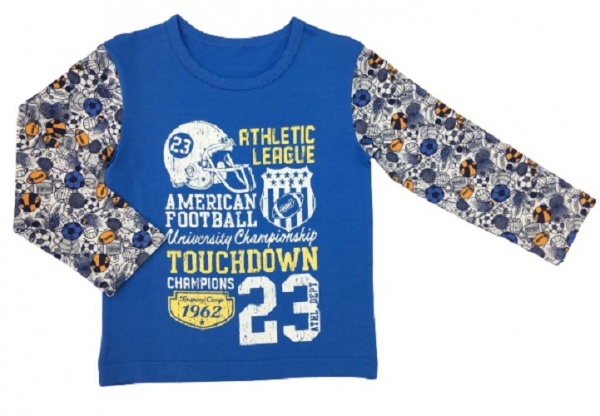 Пижама детская для мальчика Bibo р.134 синий с серым 81002 