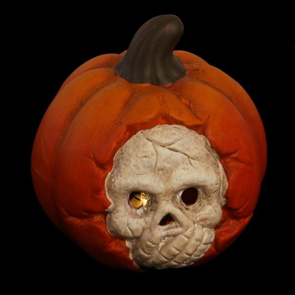 Подсвечник тыква с подсветкой LED 10,7 см в асортименте