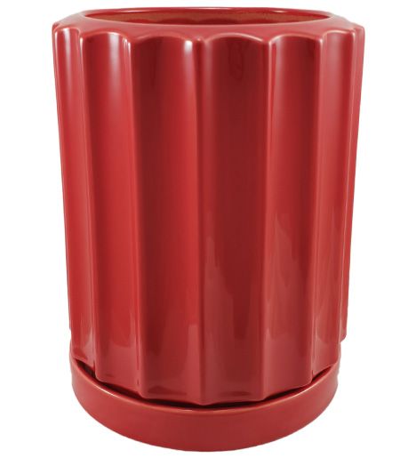 Горщик керамічний Резон Шафран круглий 3,8 л червоний (Р284чер) 