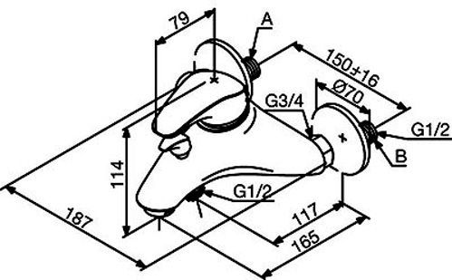 Змішувач для ванни Damixa Space 101000000