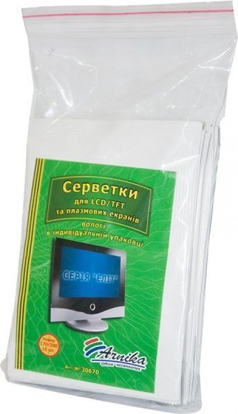 Вологі серветки Arnika для LCD/TFT та плазмових екранів (30670) 