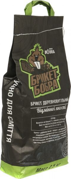 Брикети Drova Bobra деревовугільні 2,5 кг