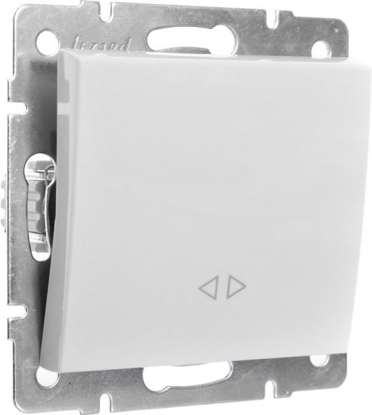 Вимикач одноклавішний Lezard Rain без підсвітки 10 А 220В білий 703-0288-107