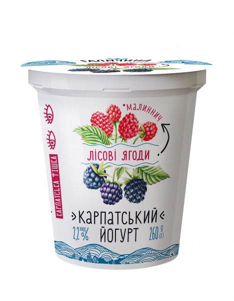 Йогурт Галичина Лесные ягоды 2,2% 260 г 