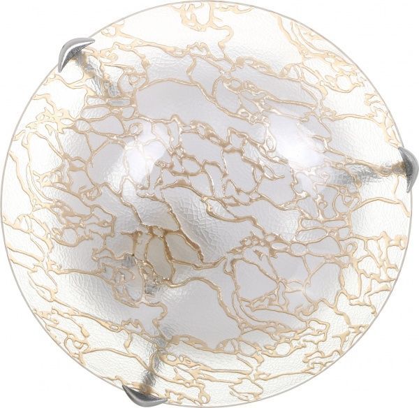 Світильник настінно-стельовий УТ Сяйво НПБ Мармур 1x60 Вт E27 золотий 2501 