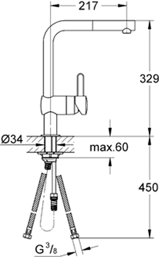 Смеситель для кухни Grohe Flair 32454000T