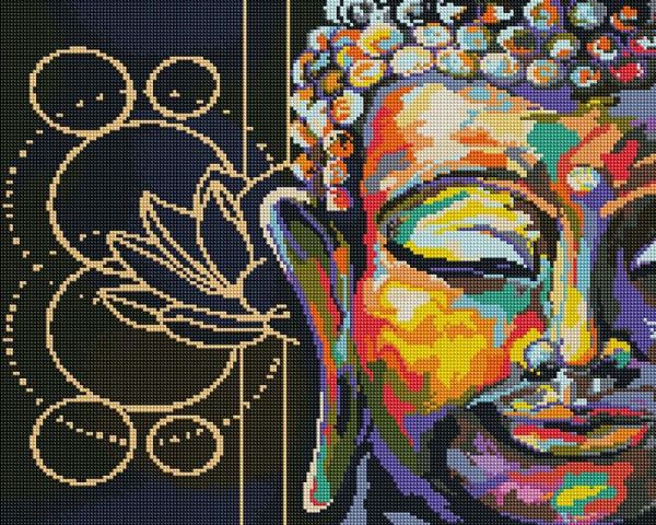 Алмазна мозаїка Символіка Будди 40x50 см DBS0002 Brushme 