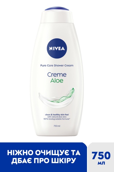 Крем-гель для душу Nivea Крем та Алое 750 мл