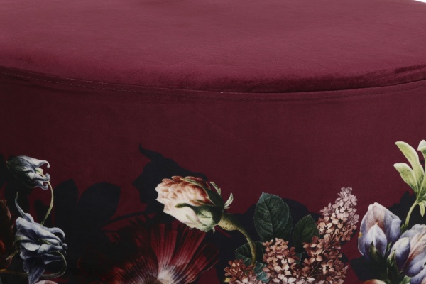 Пуф Essenza Элеонора Пионы 60х37х60 мм темно-синий 