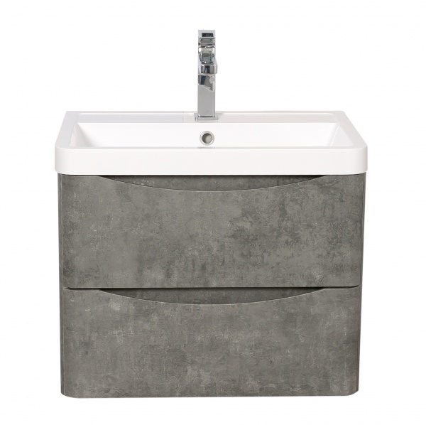 Тумба підвісна Aqua Rodos Vista сірий мармур з умивальником Ваr 60 см