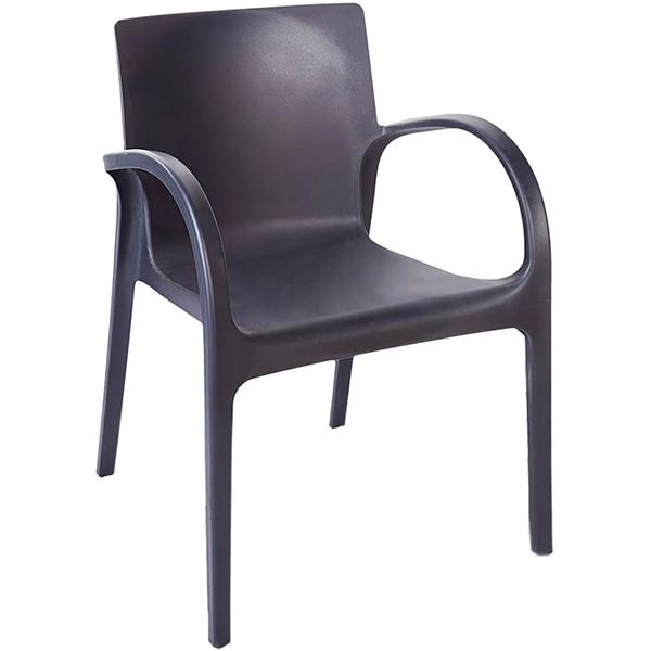 Стілець обідній з підлокітниками Гектор new темно-сірий темно-сірий/темно-сірий