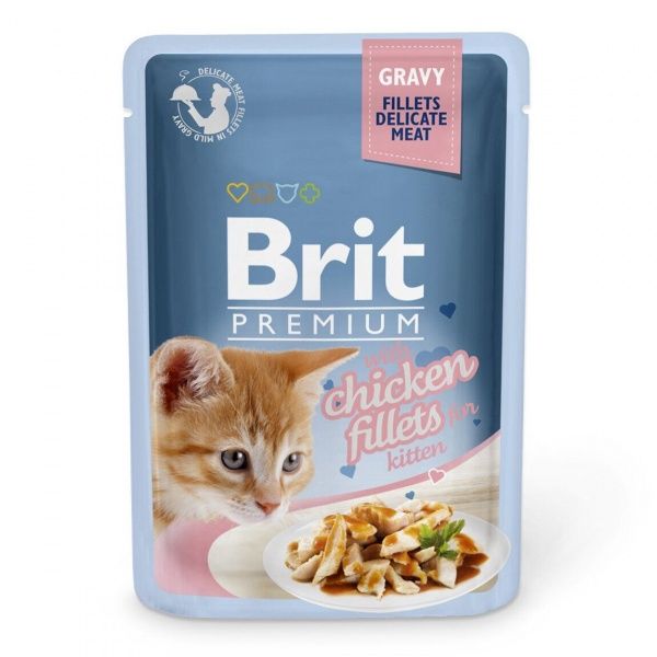 Корм Brit Premium для кошенят філе курки в соусі, пауч, 85 г