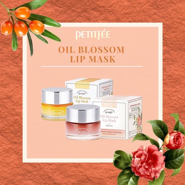 Маска для губ Petitfee с витамином Е и маслом облепихи Oil Blossom Lip Mask 15 г