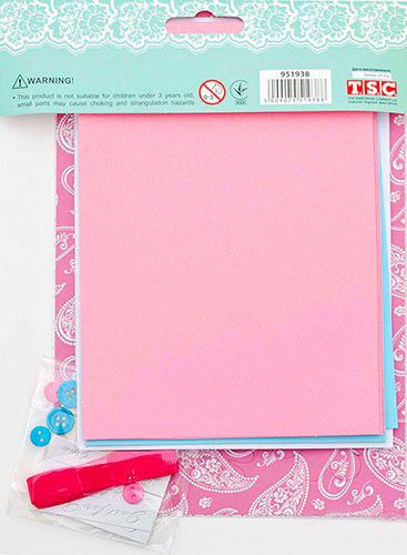 Набор для творчества Сделай открытку Цветы розово-голубые 12х17 см 4 шт 