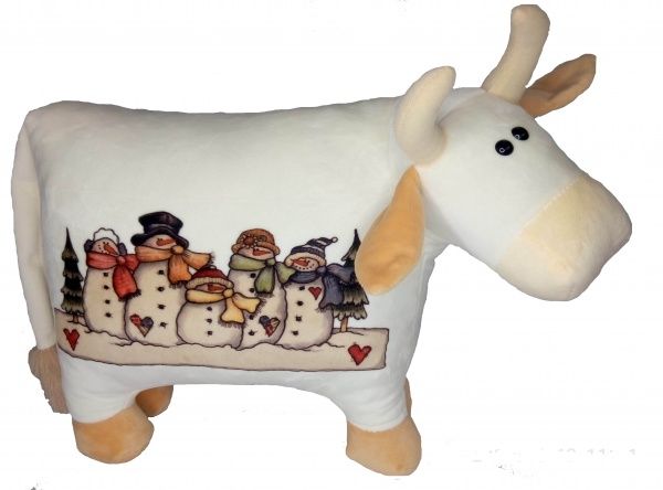 Подушка декоративна Новорічний настрій 1 28x38 см молочний Анна 