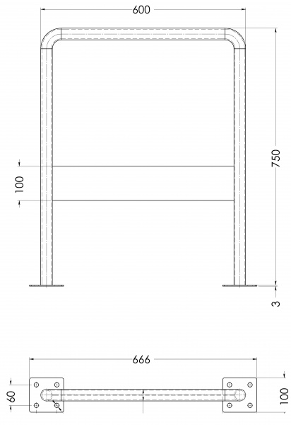 Велопарковка SHPRO 750-600-Т