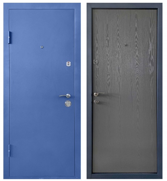 Дверь входная Министерство дверей КУ-Бергамо антрацит 2050x960 мм левая