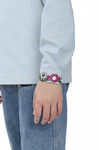 Вышиванка детская Эдельвика 287-22/00 р.128 голубой 