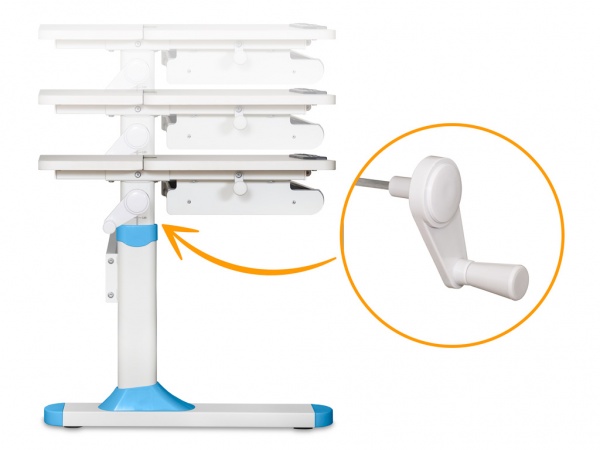 Детский стол ErgoKids TH-310 Lite Blue белый / голубой