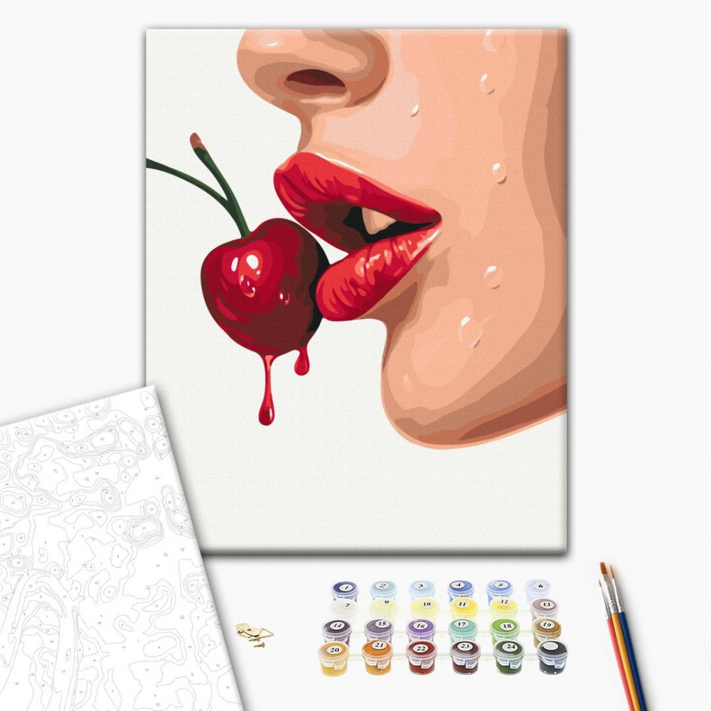 Картина по номерам Соблазнительный красный 40х50 см Brushme