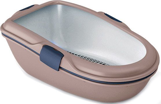 Туалет Stefanplast Furba Chic Maxi 69,5х47х26 см бежевий/темно-синій