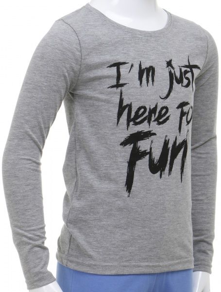 Футболка з довгим рукавом Фламінго р.152 сірий із чорним 995-416 