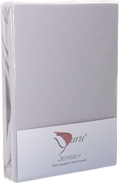 Простынь на резинке трикотажная 160x200 см серебряный Durutex 
