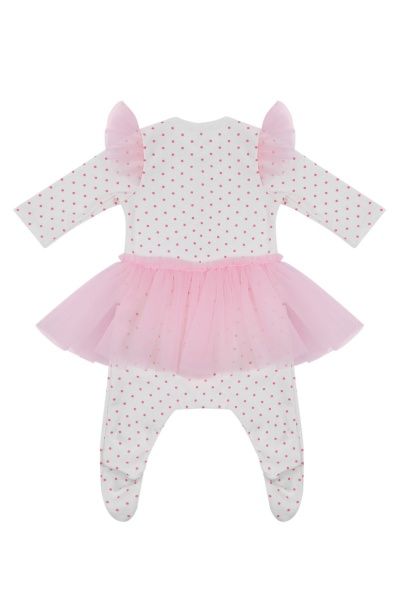 Комбінезон дитячий Sasha р.62 молочний/рожевий 4567 