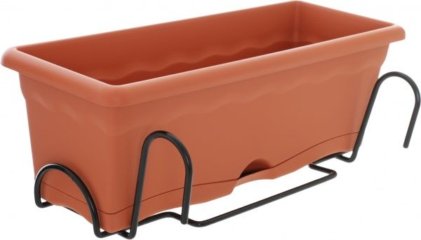 Комплект балконний пластиковий Plastiken Terra Jardinera теракот см Р52 прямокутний теракот 